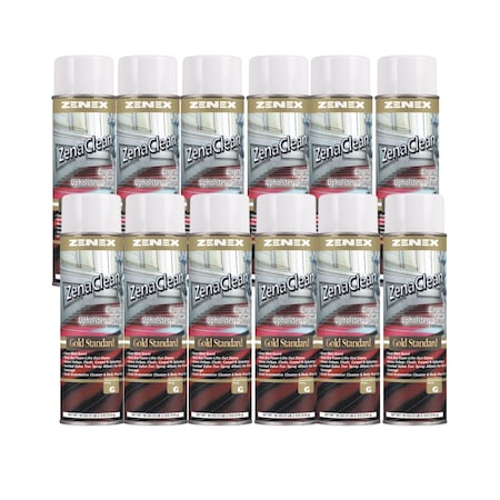 Zenex ZenaClean Dry Carpet & Upholstery Cleaner -Dry Foam-Inverted Valve net 18 oz., 12PK 493935